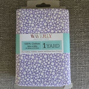 NWT Waverly Inspirations Pebbles Lilac 1 Yard 36"x44" 100% Cotton Fabric